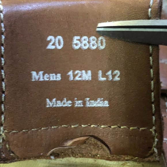 Johnston & Murphy Fisherman Sandal Shoes Mens 12M Used Brown Leather 20 5880 - Picture 9 of 16